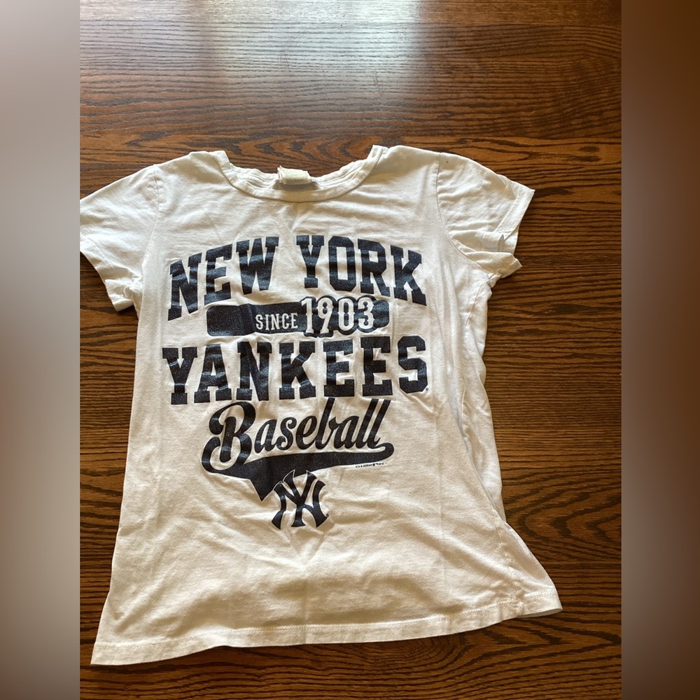 White Graphic Baseball Tee